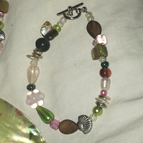 Tropical Pastel Set Necklace Bracelet Earrings Original AJ Nelly Design - Picture 9 of 12